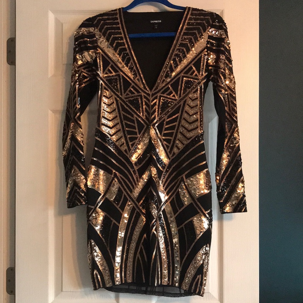 Sequined mini dress